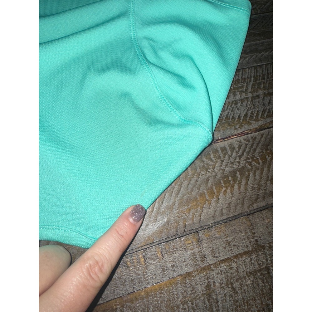 Reel Legends Freeline Top PM Aqua Mint Criss Cross V-Neck Activewear preloved - Picture 6 of 6